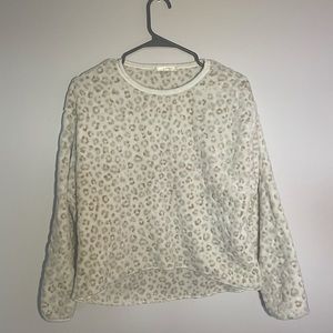 Z Supply Long Sleeve Leopard Print Lounge/Pajama Top